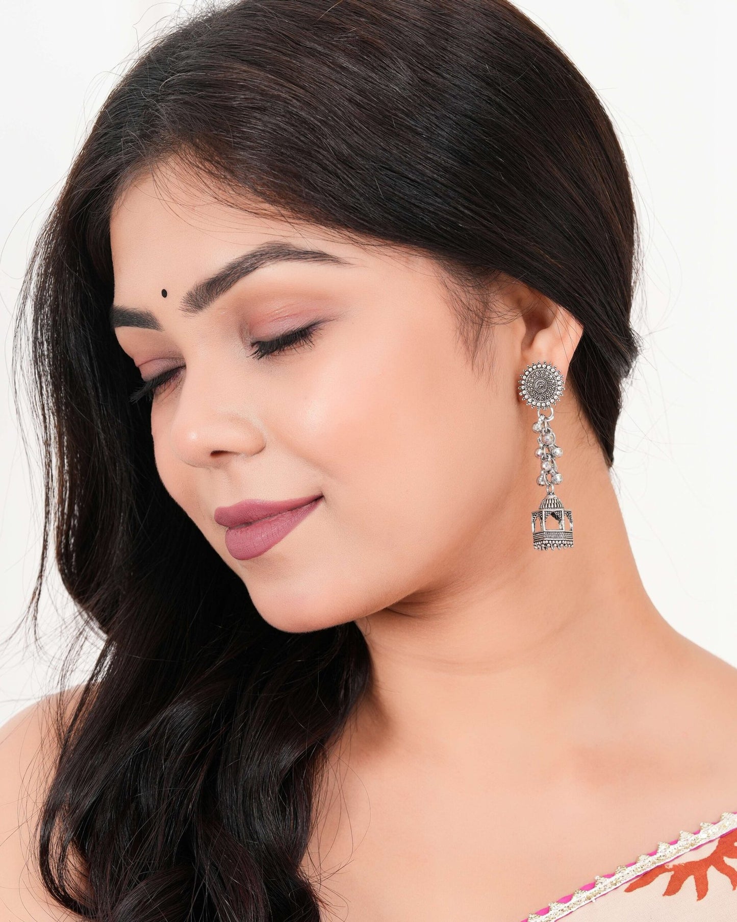 Women’s Indian Bollywood Stylish AZ838-OXidised Drop Dangles Earrings Traditional Ethnic Jhumka/Jhumki Earrings for Women