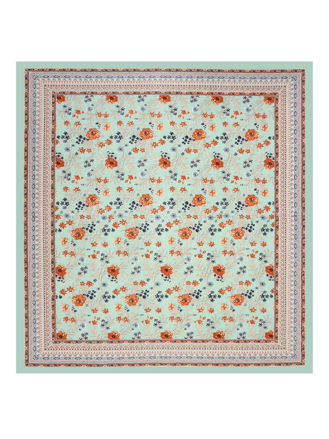 100% Pure Cotton Traditional Printed Bedsheet for Double Bed King Size Bedsheet with 2 Pillow Covers