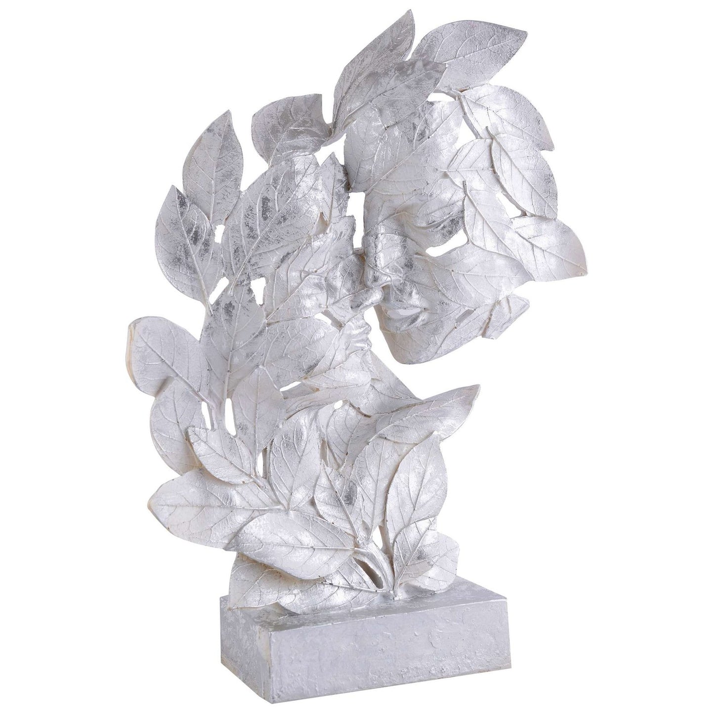 RomentIc Love Couple Face Statue silver Showpiece for Home Decor in Showpieces &Figurine table Decorations Items