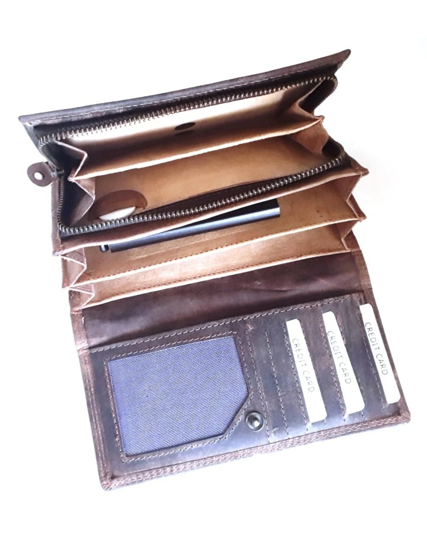 Brown buffalo hunter Leather Clutch