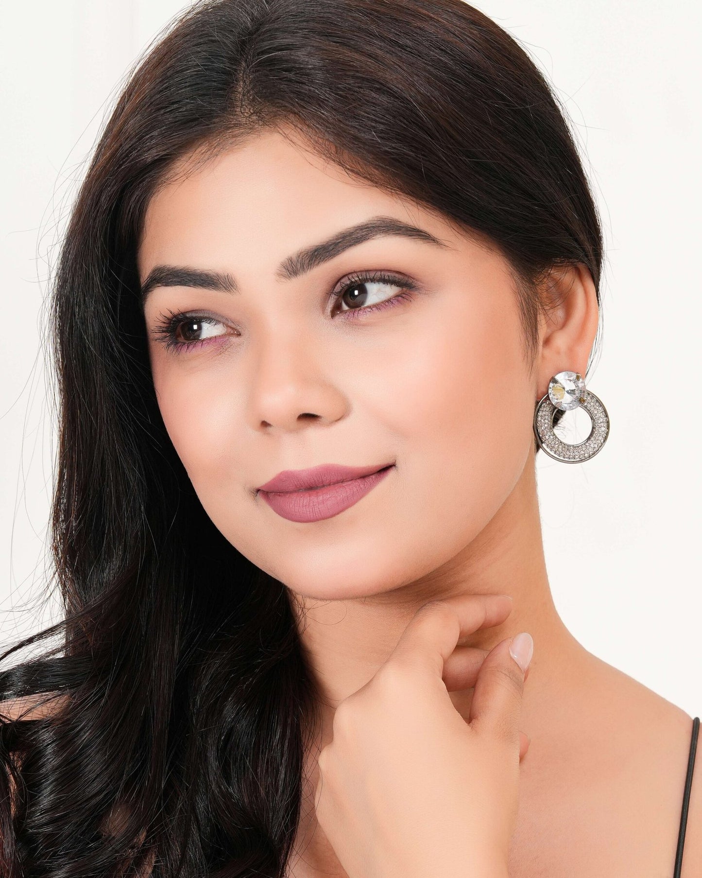 Women’s Indo Western Round Shaped Party Wear Ethnic Stud Earrings for Women