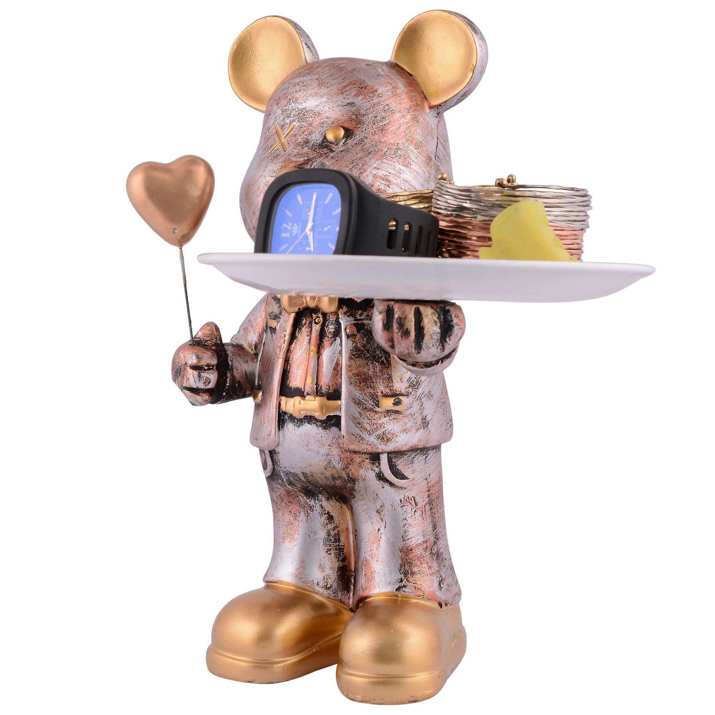 Cool Taddy Bear Showpiece for Home Decorative Showpiece | Taddy Bear with Paltter Statue for Home Decor Showpiece | Home Kitchen Decor | Office Decorative Item -10