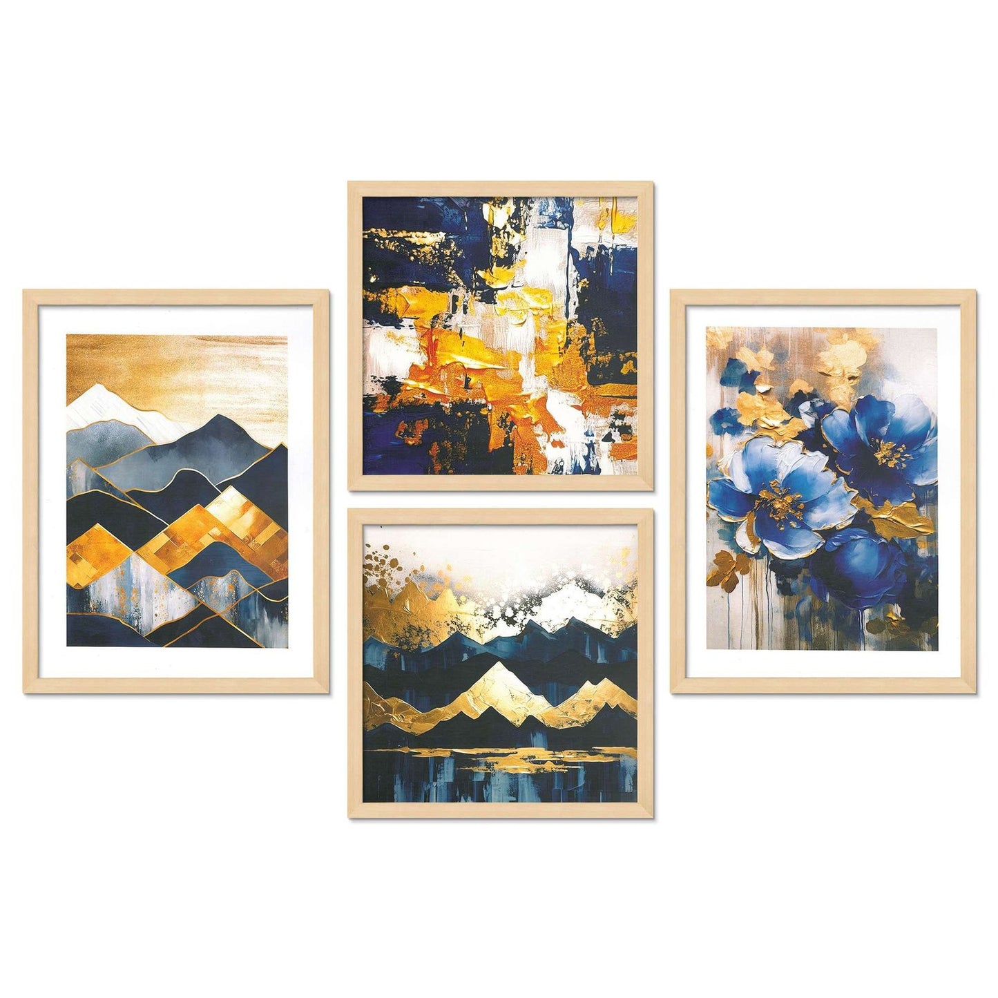 SET OF 4 DIGITAL WALL PAINTING