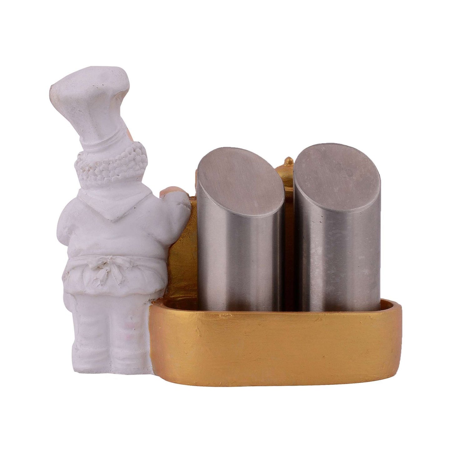 Resin Chef Figures Decorative Ornaments,Kitchen Decor,Cook Café Bar Statue, French Chef Figurines with Tray Message Board