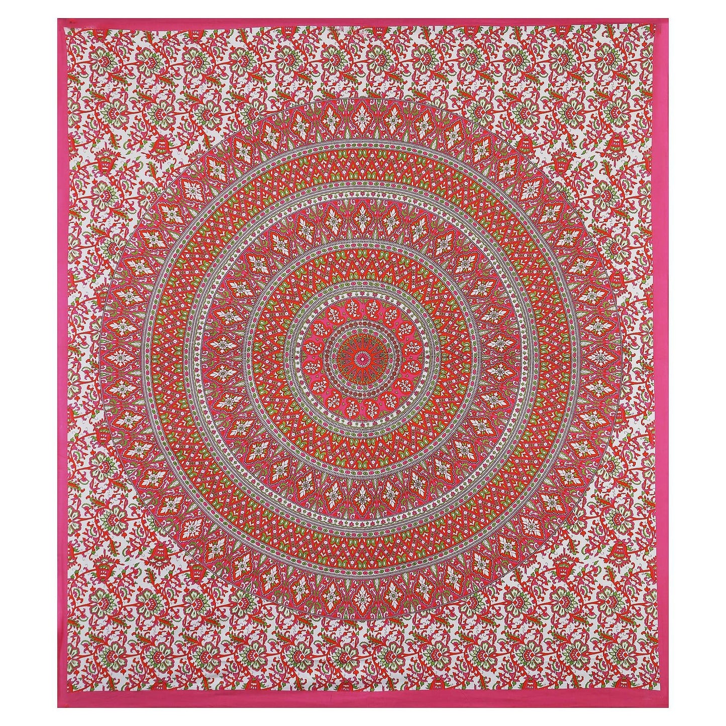 100% Pure Cotton Traditional Printed Bedsheet for Double Bed King Size Bedsheet with 2 Pillow Covers