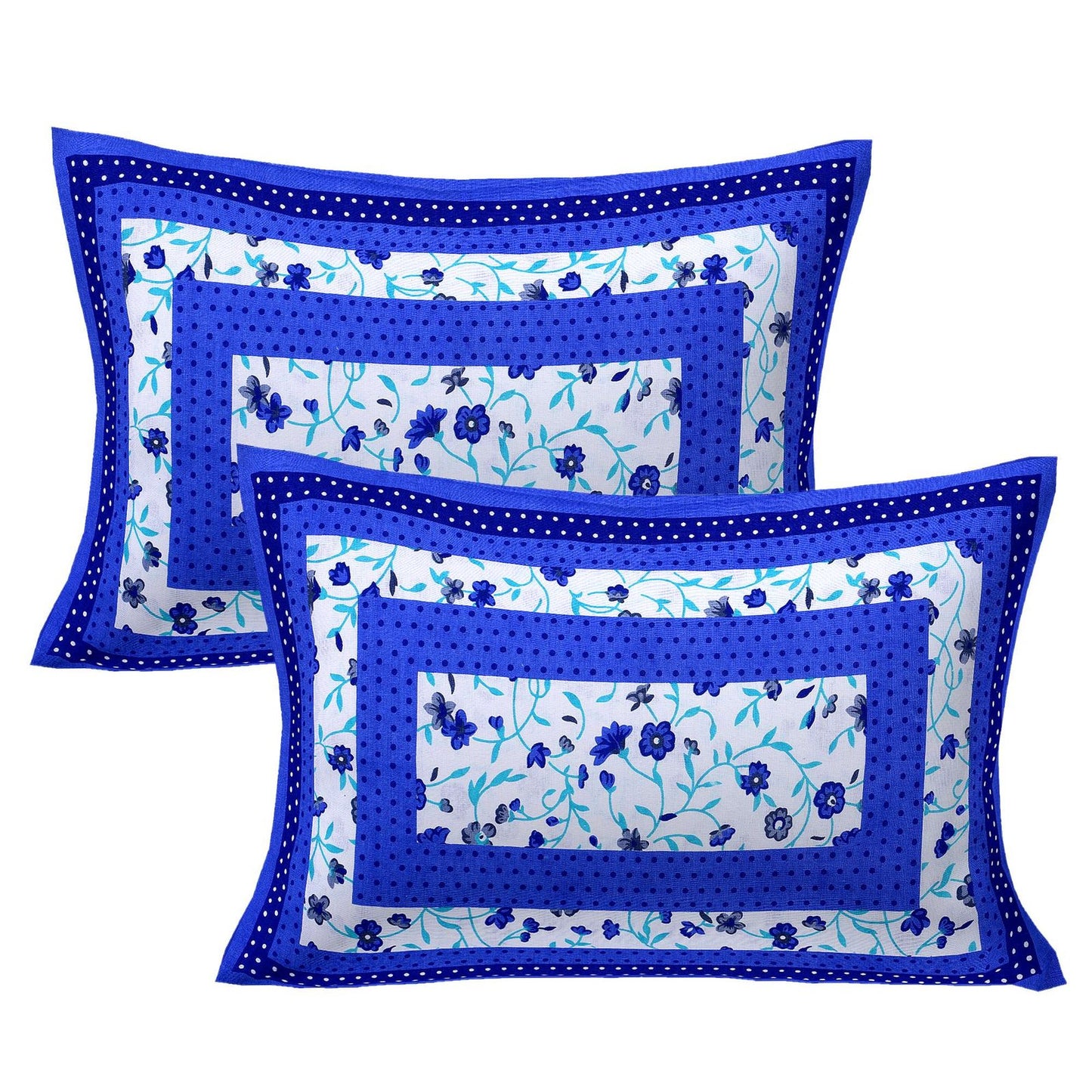 100% Pure Cotton Traditional Printed Bedsheet for Double Bed King Size Bedsheet with 2 Pillow Covers