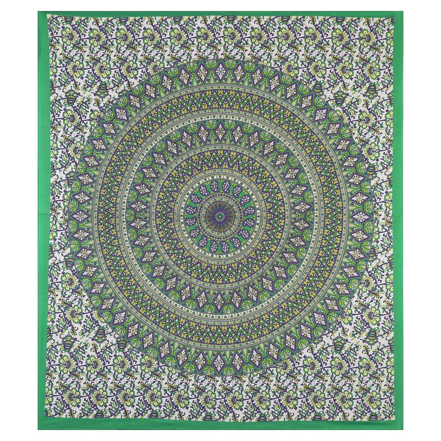 100% Pure Cotton Traditional Printed Bedsheet for Double Bed King Size Bedsheet with 2 Pillow Covers