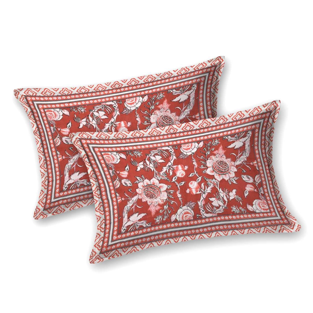 100% Pure Cotton Traditional Printed Bedsheet for Double Bed King Size Bedsheet with 2 Pillow Covers