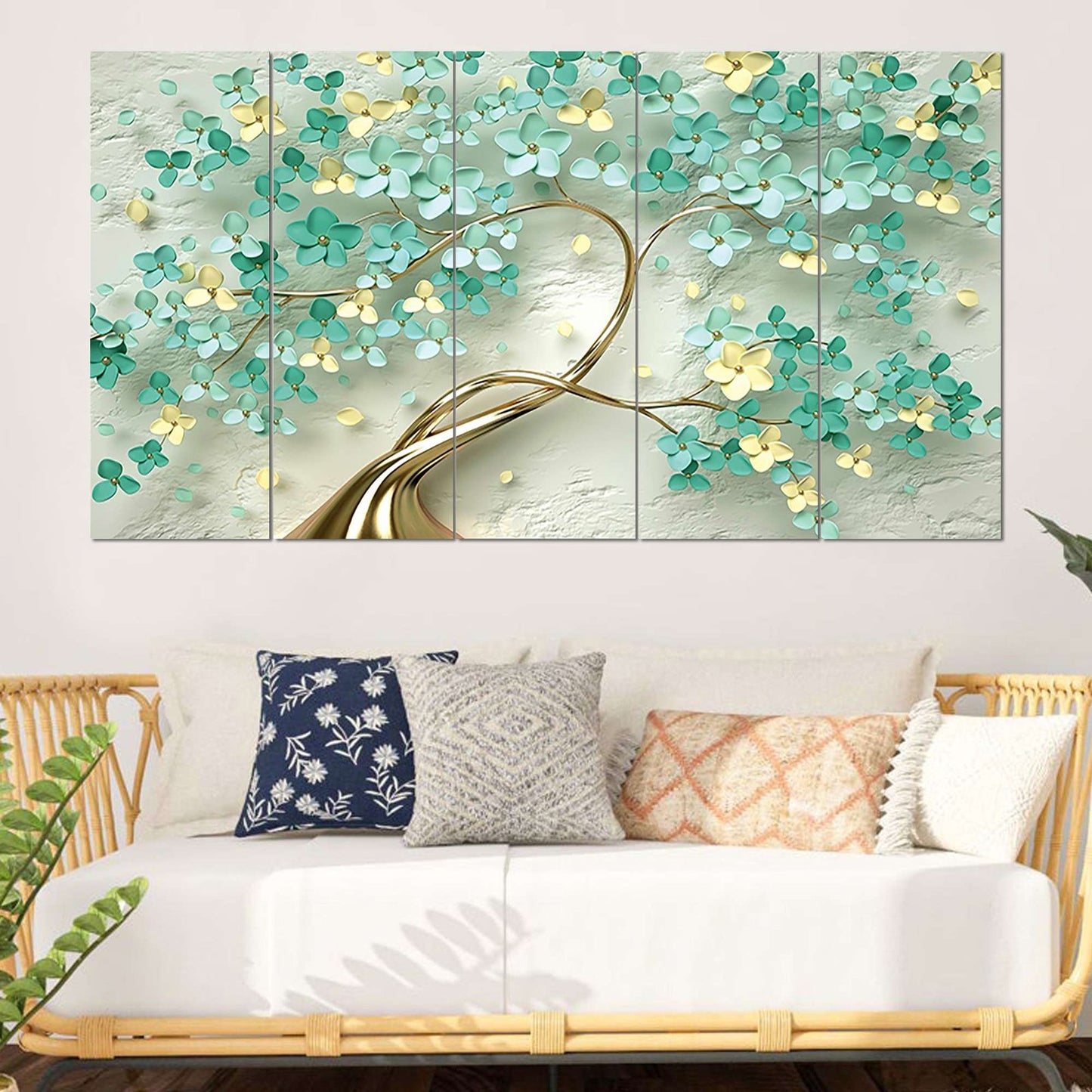 SET OF 5 DIGITAL WALL PAINTING