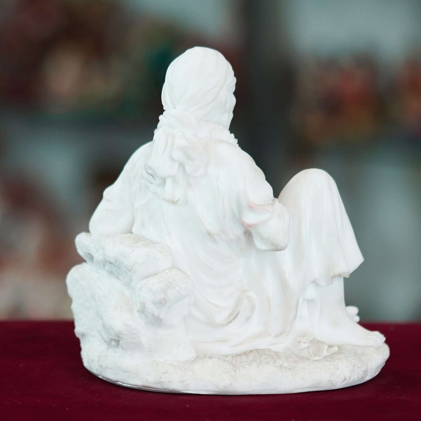 Marble Handmade Sai Baba Idol For Home Décor Handcrafted Showpiece For Table Décor(8 INCHES HEIGHT)