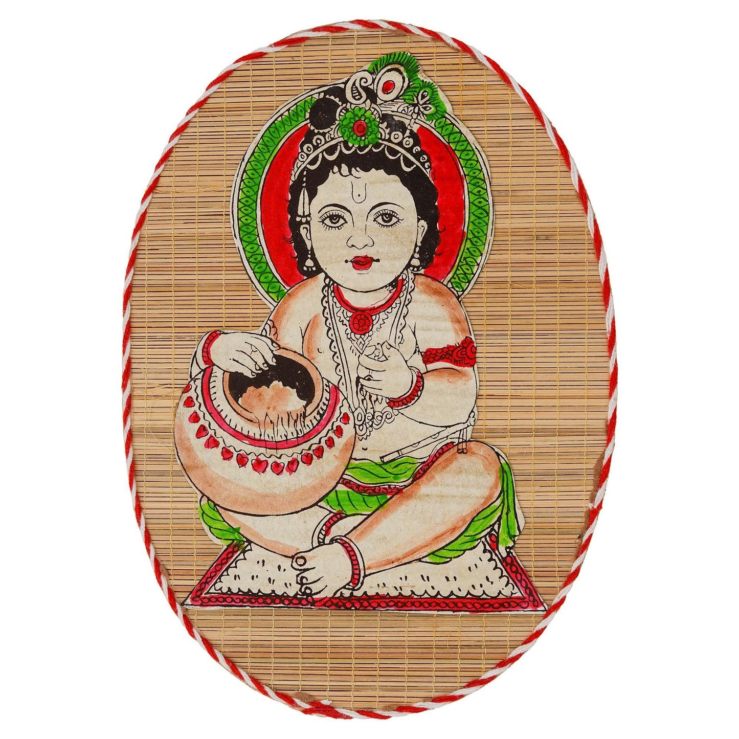 Bamboo Hand Crafted Wall Hangings Of Kanha Ji For Home D?cor | Bamboo Art For Wall Decor