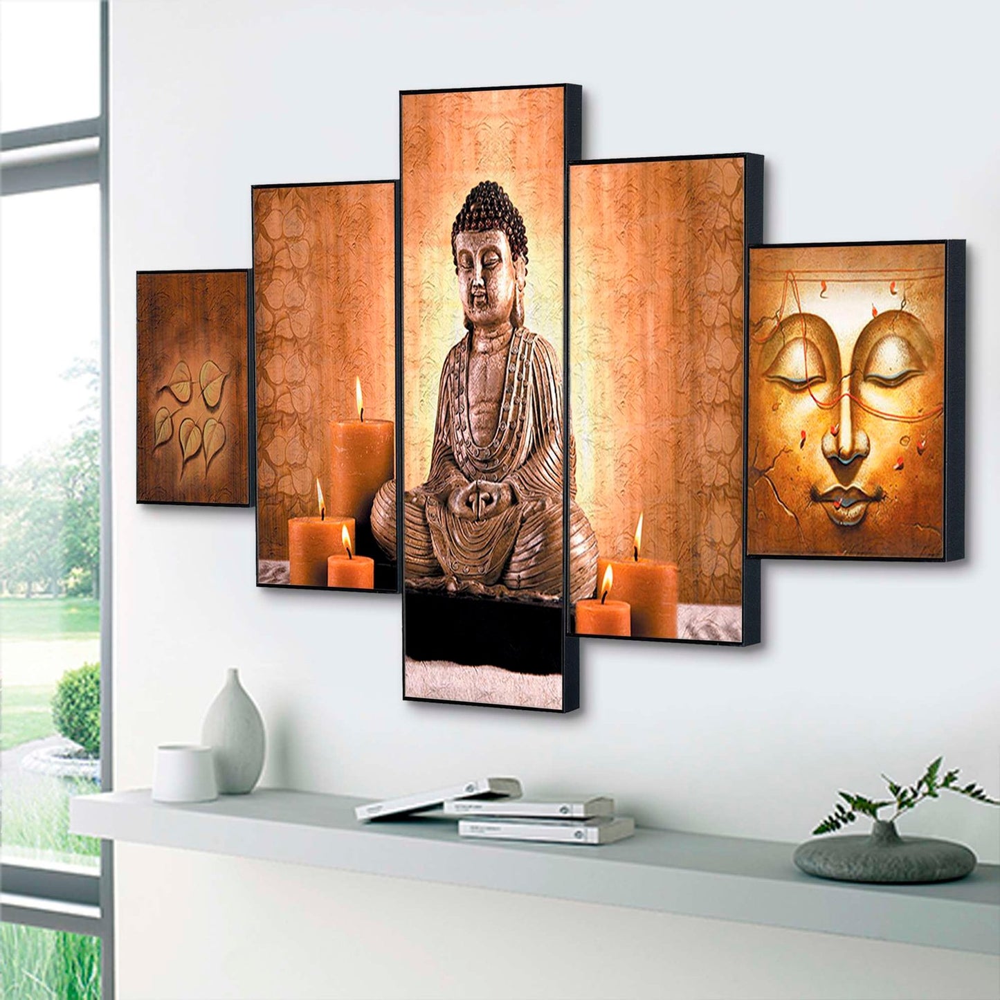 Set Of Five Framed Digital Wall Painting