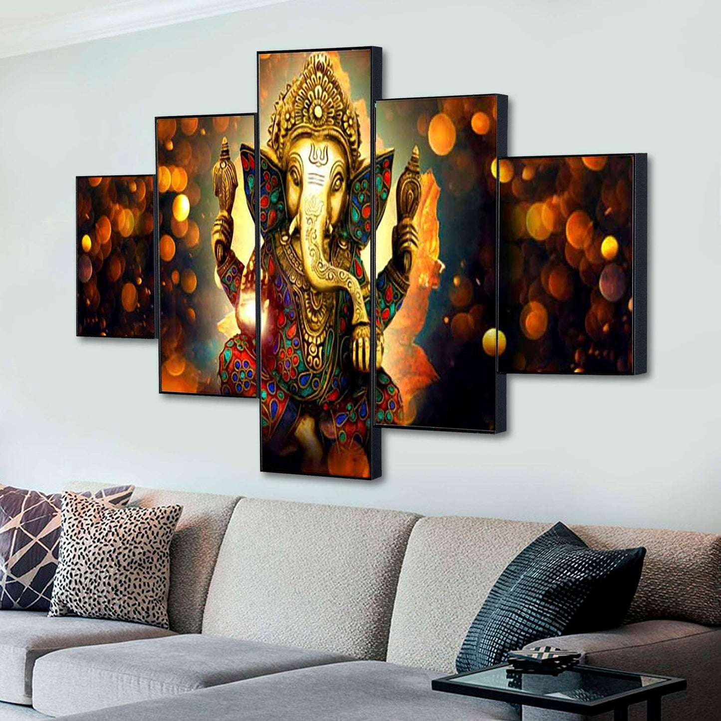 Set Of Five Framed Digital Wall Painting