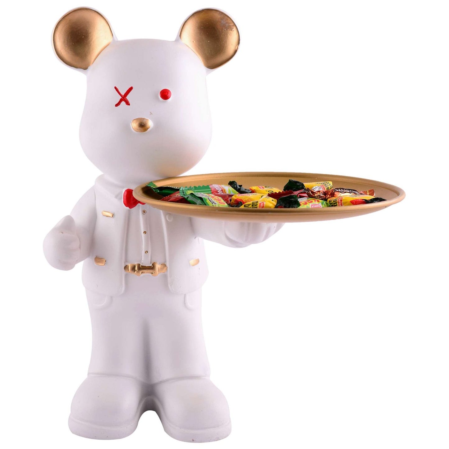 Cool Taddy Bear Showpiece for Home Decorative Showpiece | Taddy Bear with Paltter Statue for Home Decor Showpiece | Home Kitchen Decor | Office Decorative Item -9
