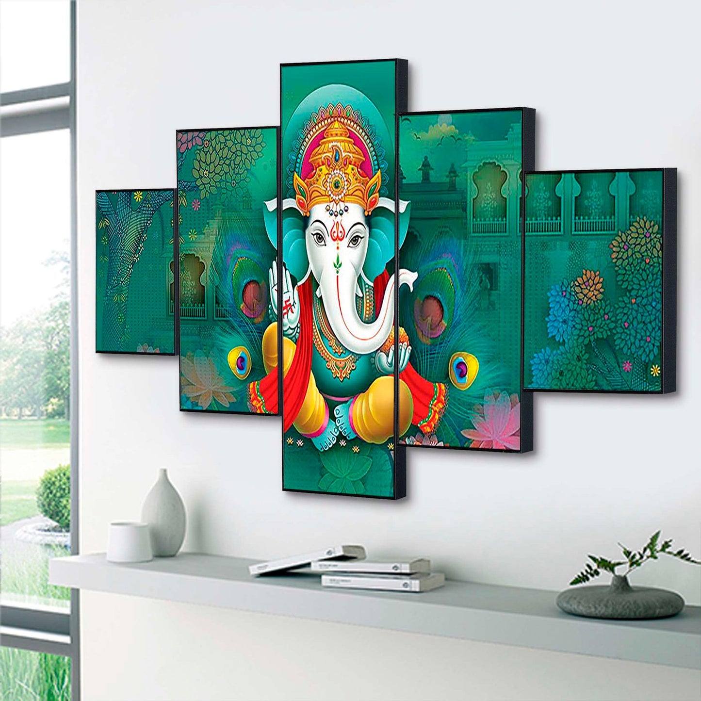 Set Of Five Framed Digital Wall Painting