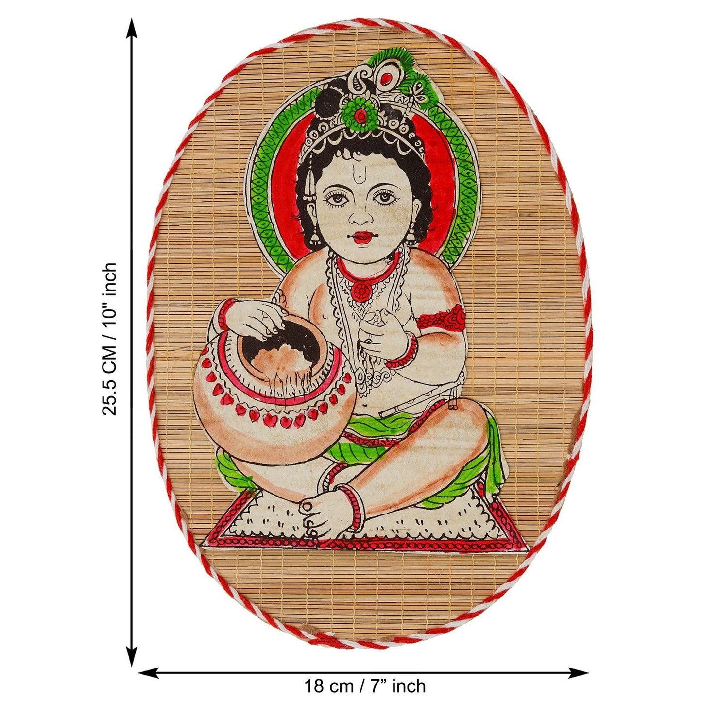 Bamboo Hand Crafted Wall Hangings Of Kanha Ji For Home D?cor | Bamboo Art For Wall Decor