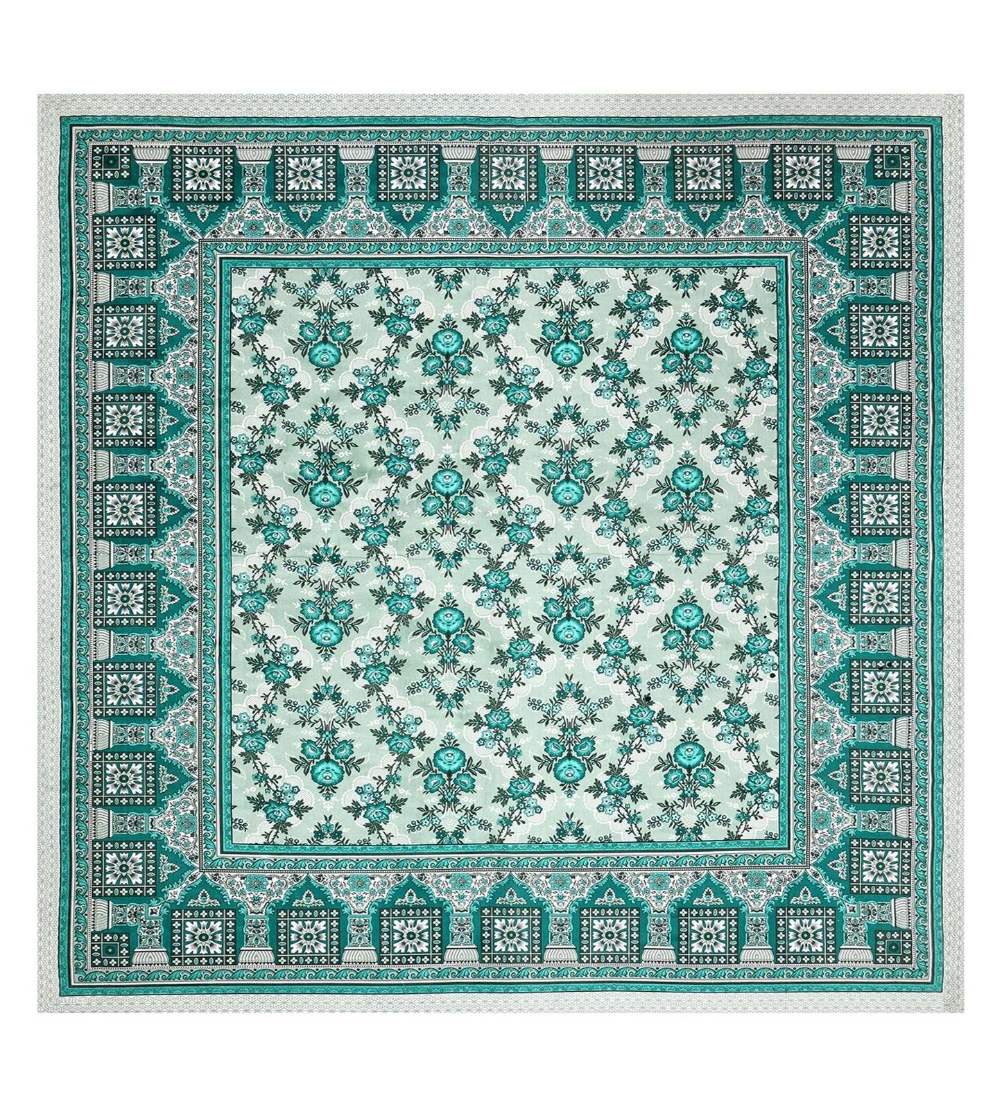 100% Pure Cotton Traditional Printed Bedsheet for Double Bed King Size Bedsheet with 2 Pillow Covers