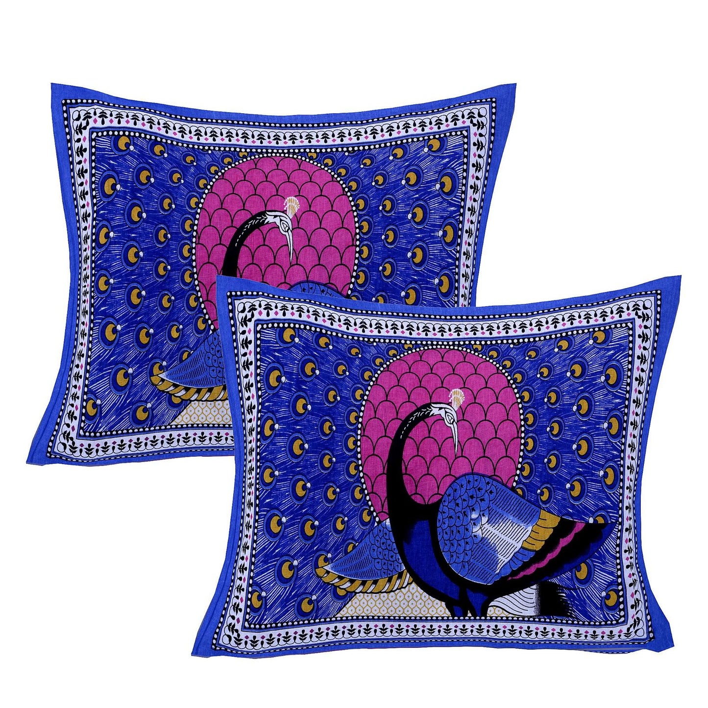 100% Pure Cotton Traditional Printed Bedsheet for Double Bed King Size Bedsheet with 2 Pillow Covers