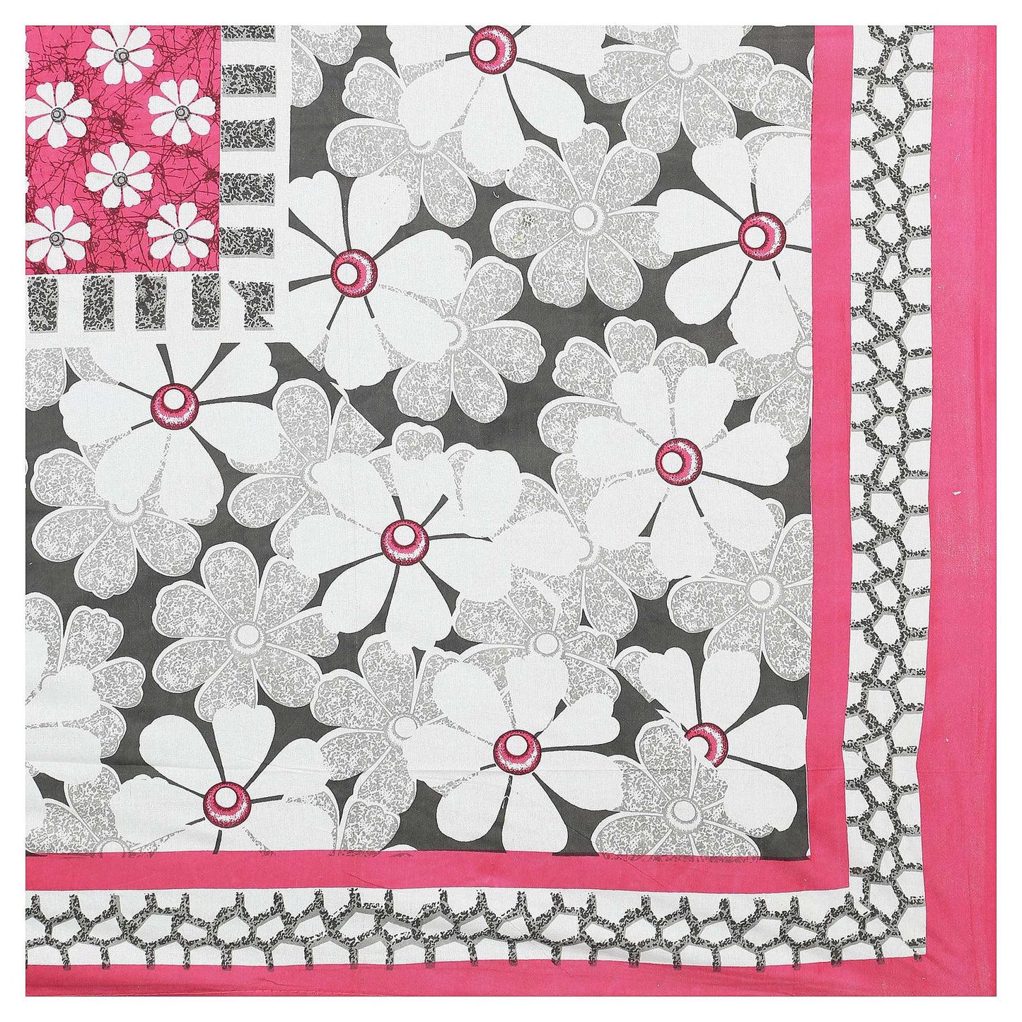 100% Pure Cotton Traditional Printed Bedsheet for Double Bed King Size Bedsheet with 2 Pillow Covers