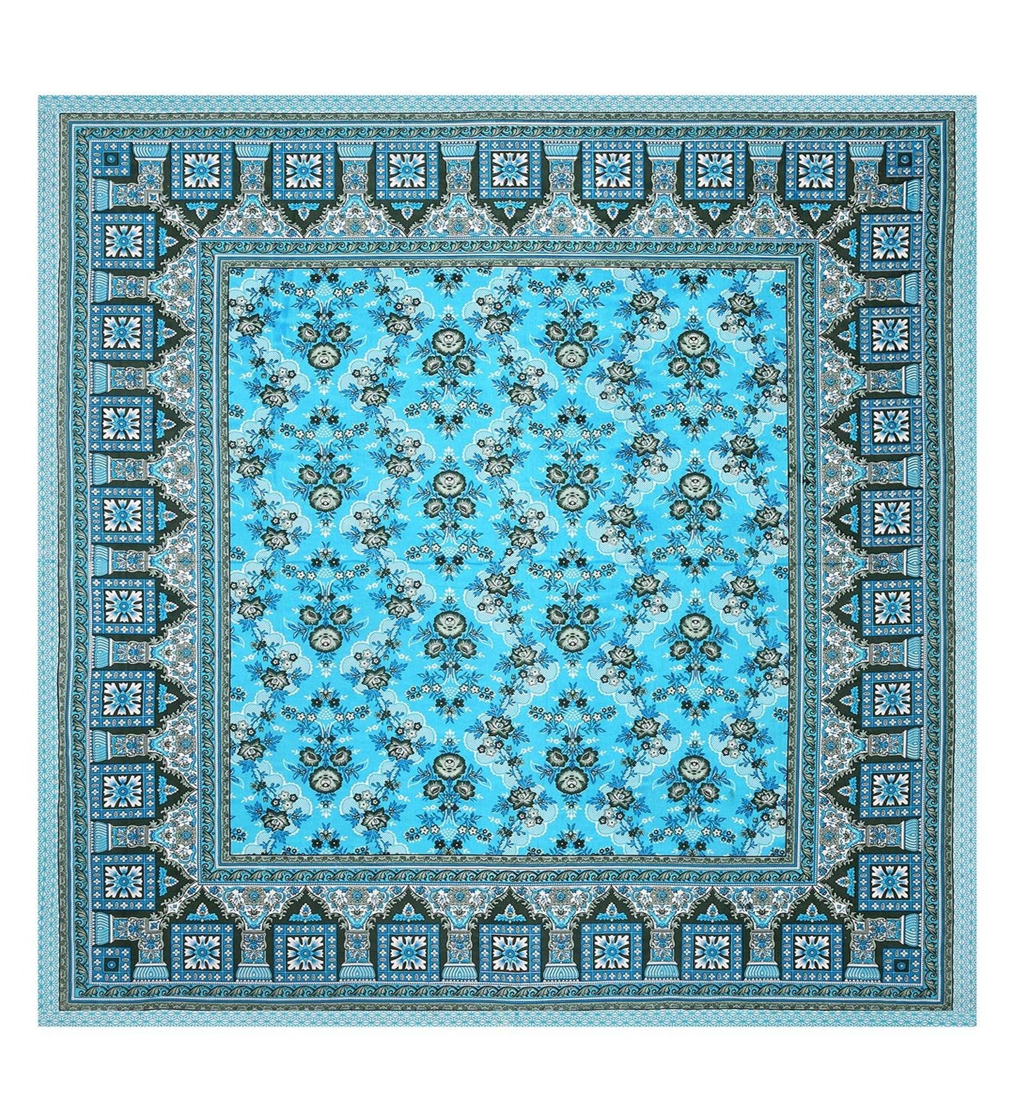 100% Pure Cotton Traditional Printed Bedsheet for Double Bed King Size Bedsheet with 2 Pillow Covers