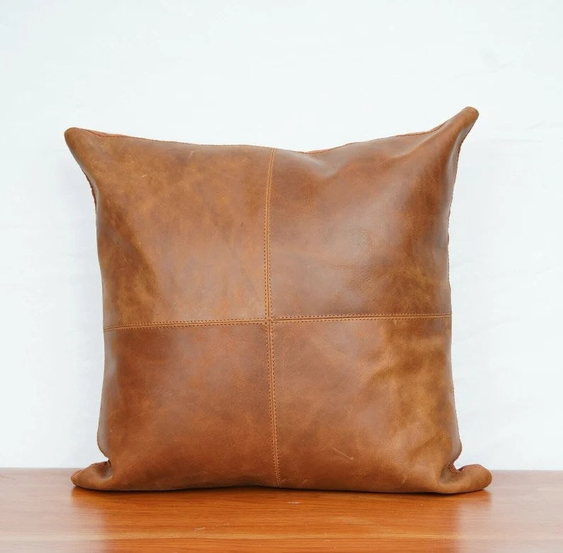 100% buffalo Leather sofa Cushion cover