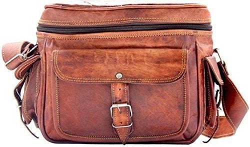 Craftshades – 9 Inch Unique Handcrafted Leather Camera Bag | 100% Genuine Leather
