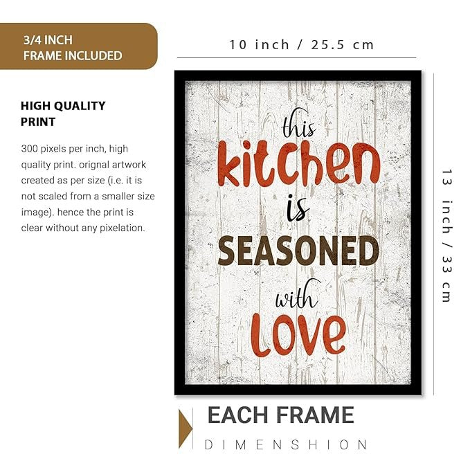 Kotart Restaurant Quotes Framed Posters for Kitchen Kitchen 9