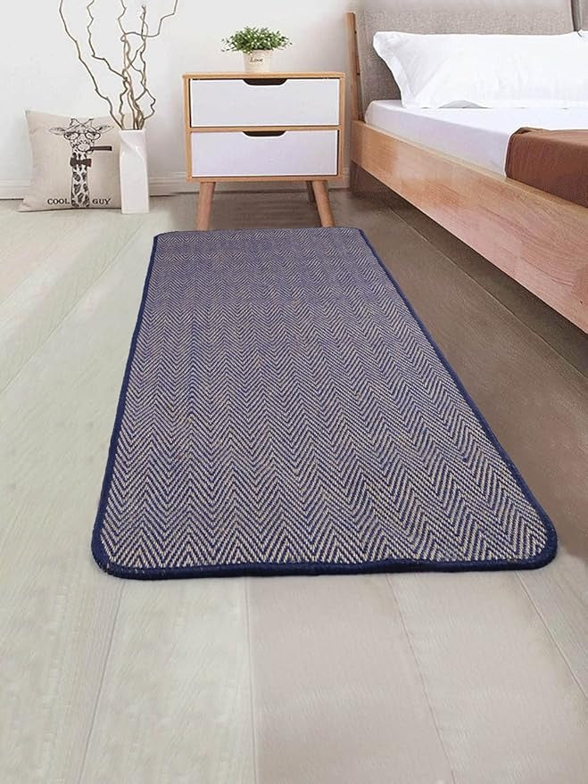 Saral Home Soft Jute Cotton Durable & Washable Multipurpose Bedside Runner