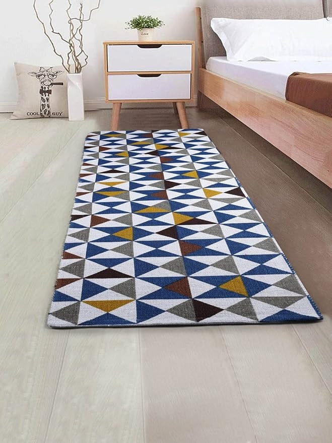 SARAL Home Colored Firki Soft Cotton Durable & Washable Multipurpose Runner