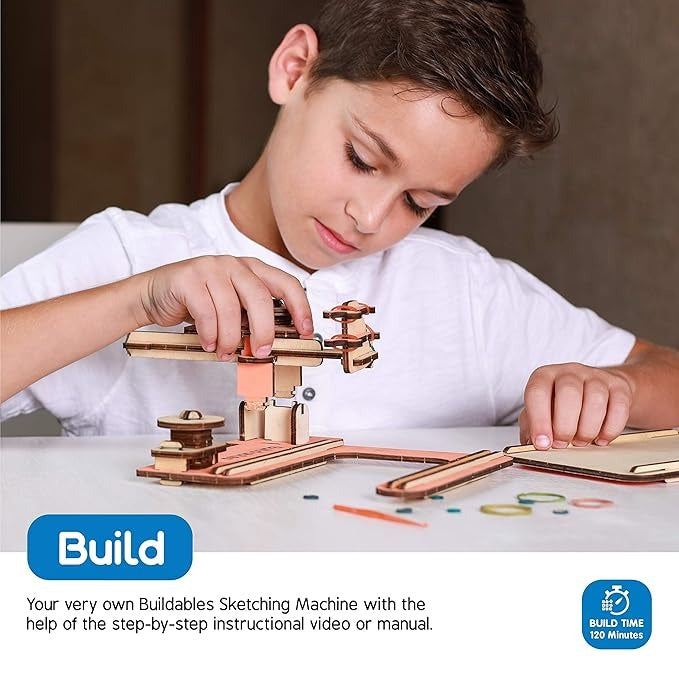 Skillmatics Stem Building Toy Buildables Sketching Machine Educational & Construction Diy Toy Ages 8 and Up