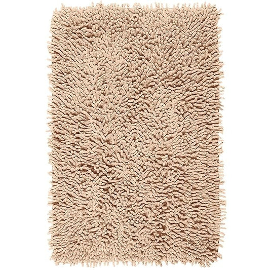 Saral Home Cotton Shaggy Anti-Skid Rectangular Solid Bath Mat