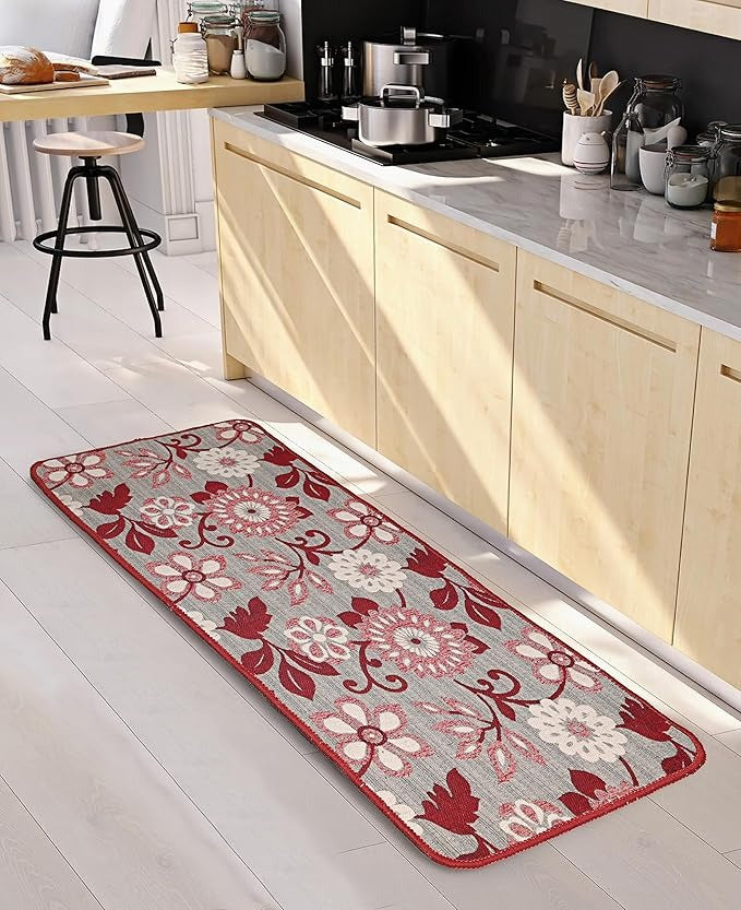 Saral Home Noureau Floral Soft Cotton Durable & Washable Multipurpose Runner