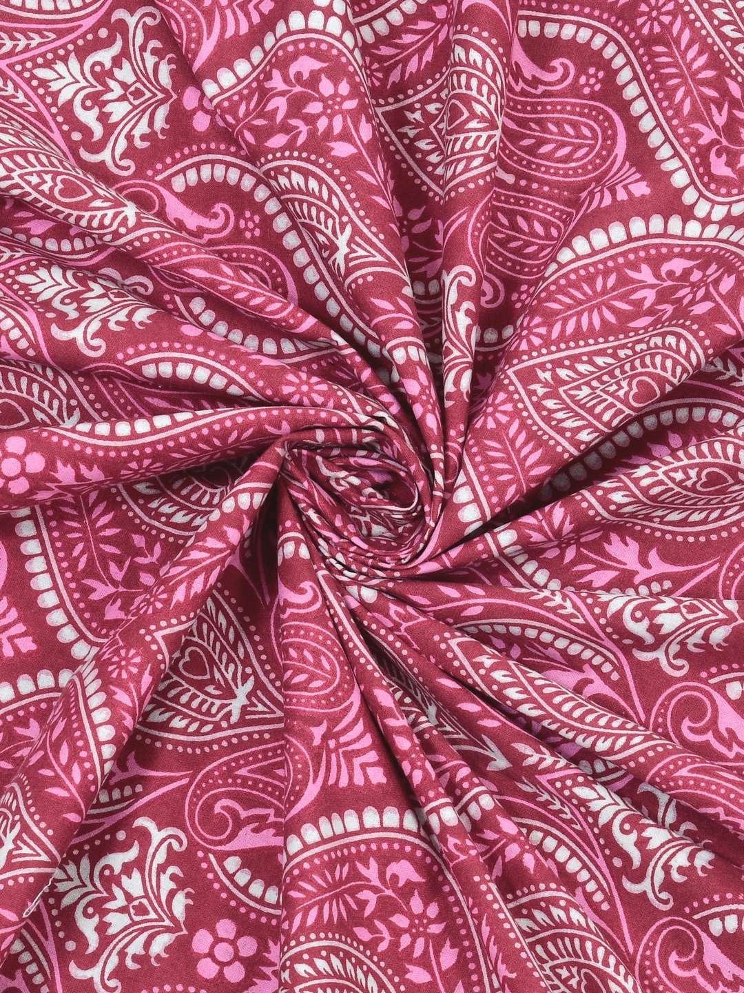 100% Pure Cotton Traditional Printed Bedsheet for Double Bed King Size Bedsheet with 2 Pillow Covers