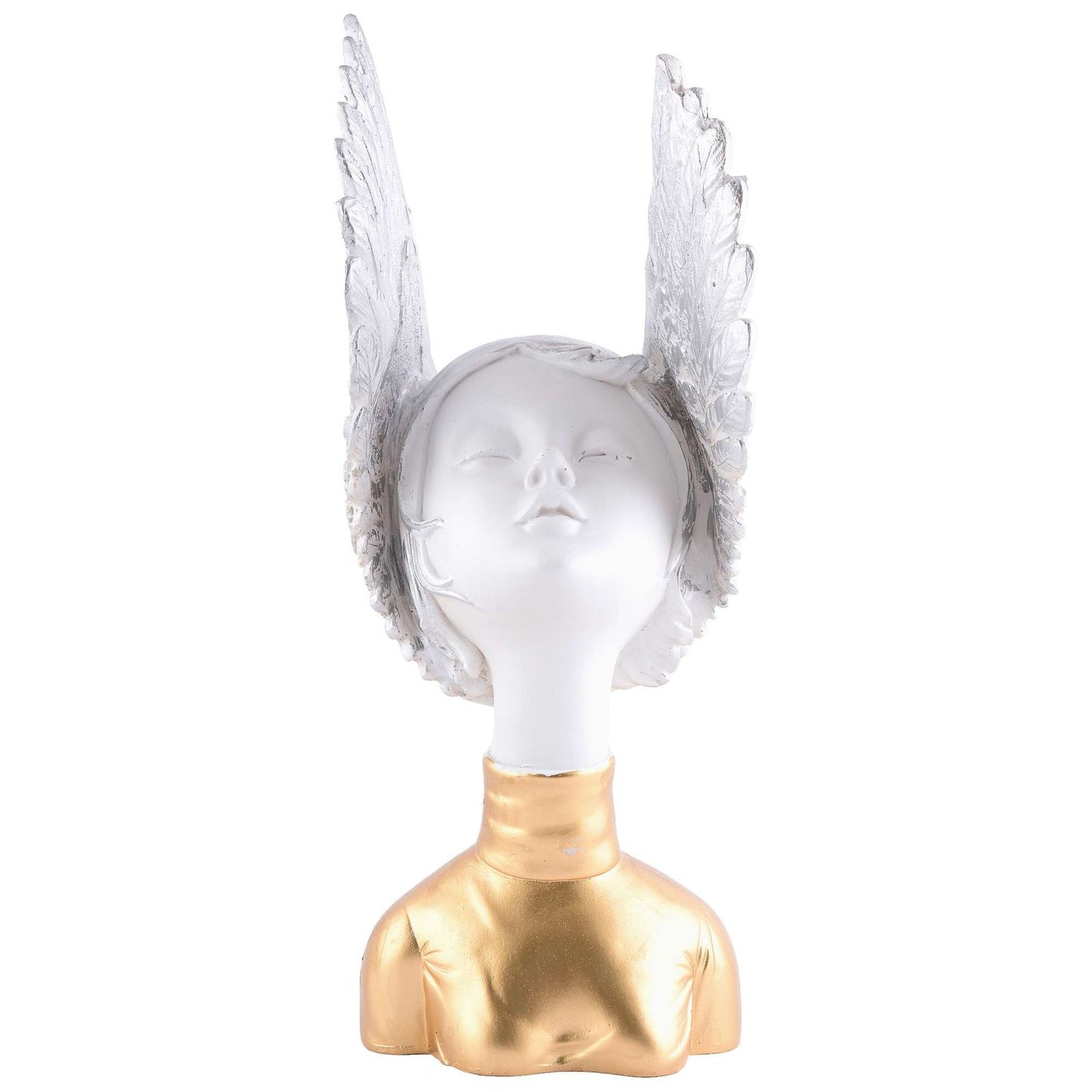 Resin Greek Angel Statue Small Angel Girl Garden Figurine Roman Angel Sculpture for Indoor Outdoor Home Garden Decoration