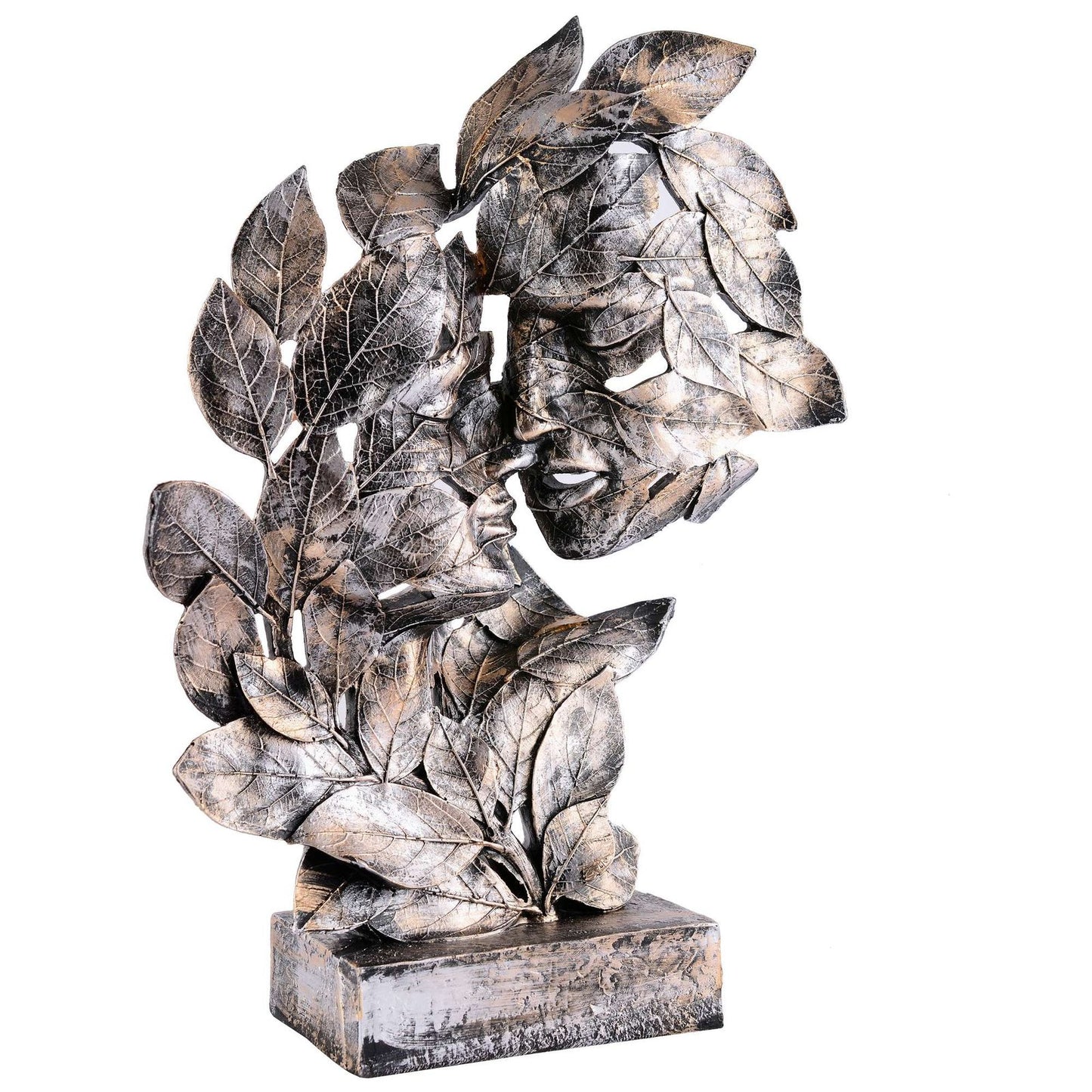 RomentIc Love Couple Face Statue brown Showpiece for Home Decor in Showpieces &Figurine table Decorations Items