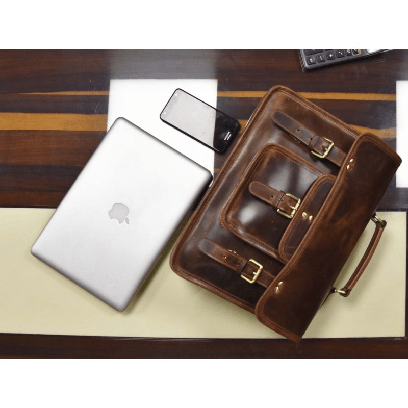 Buffalo Leather Laptop Bag