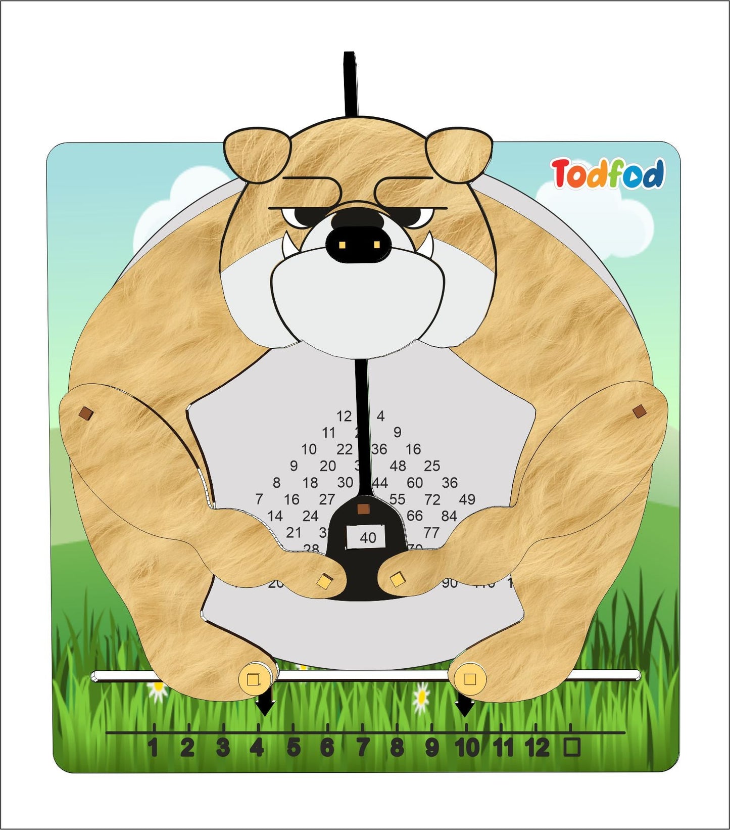 Wooden Master Dog Number Game