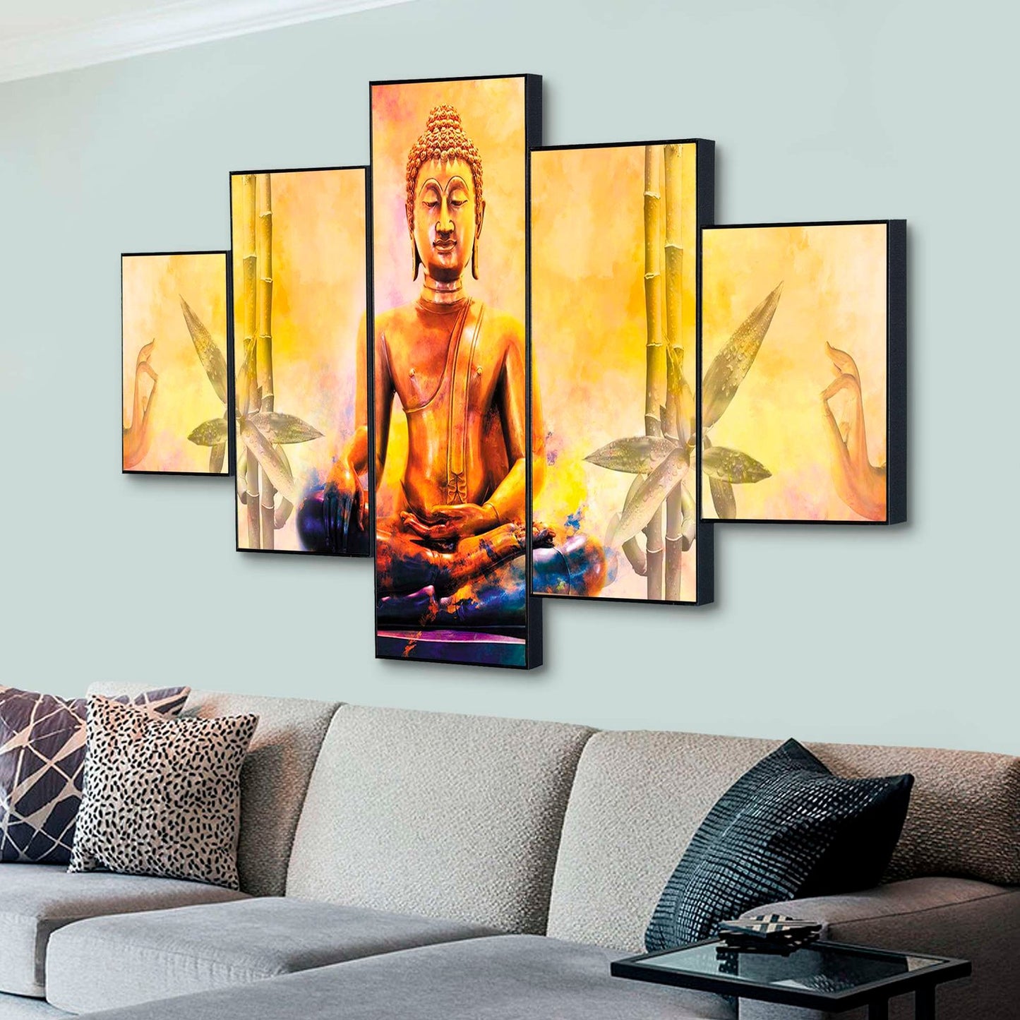Set Of Five Framed Digital Wall Painting