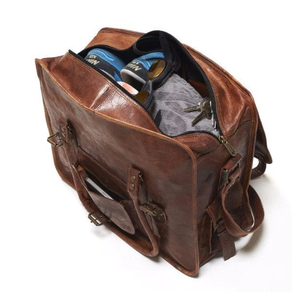 Craftshades – Big size 28″ Handcrafted Air Leather Bag| 100% Genuine Leather