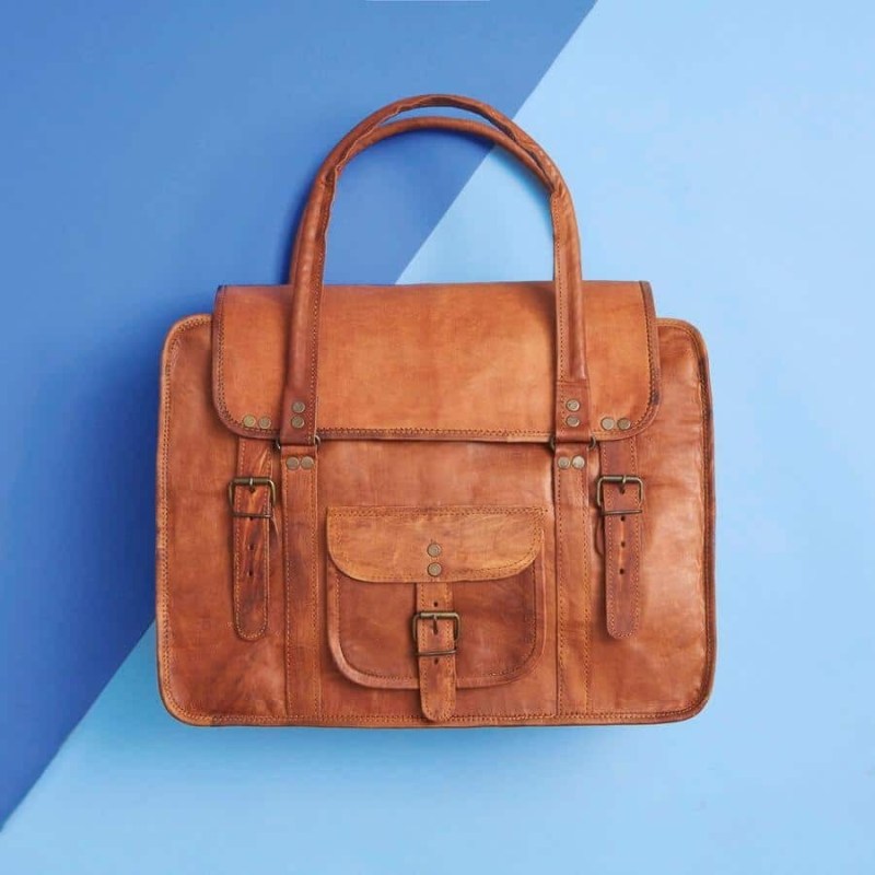 Craftshades – Big size 28″ Handcrafted Air Leather Bag| 100% Genuine Leather