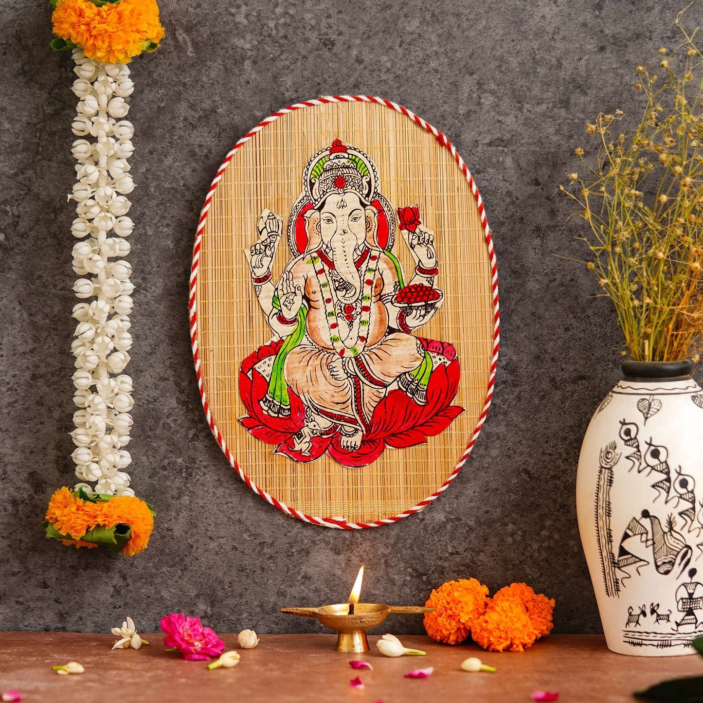 Bamboo Hand Crafted Wall Hangings Of Ganesh Ji For Home D’cor | Ideal Gifts For Wedding And Festival
