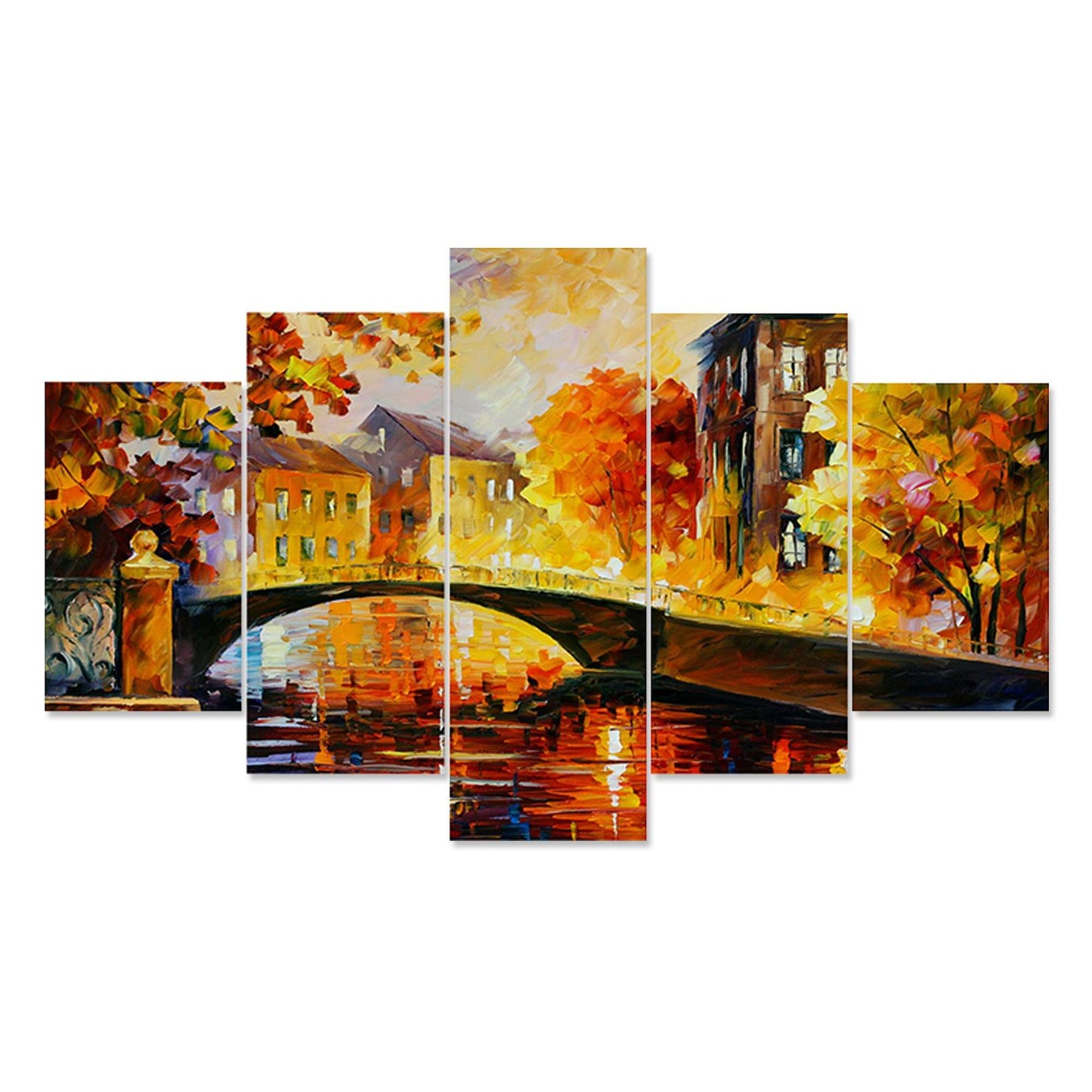 Modren Art Set of Five 3D Framed Paintings for Wall Decoration – Ideal for Home, Living Room, and Bedroom (75 x 43 CM)