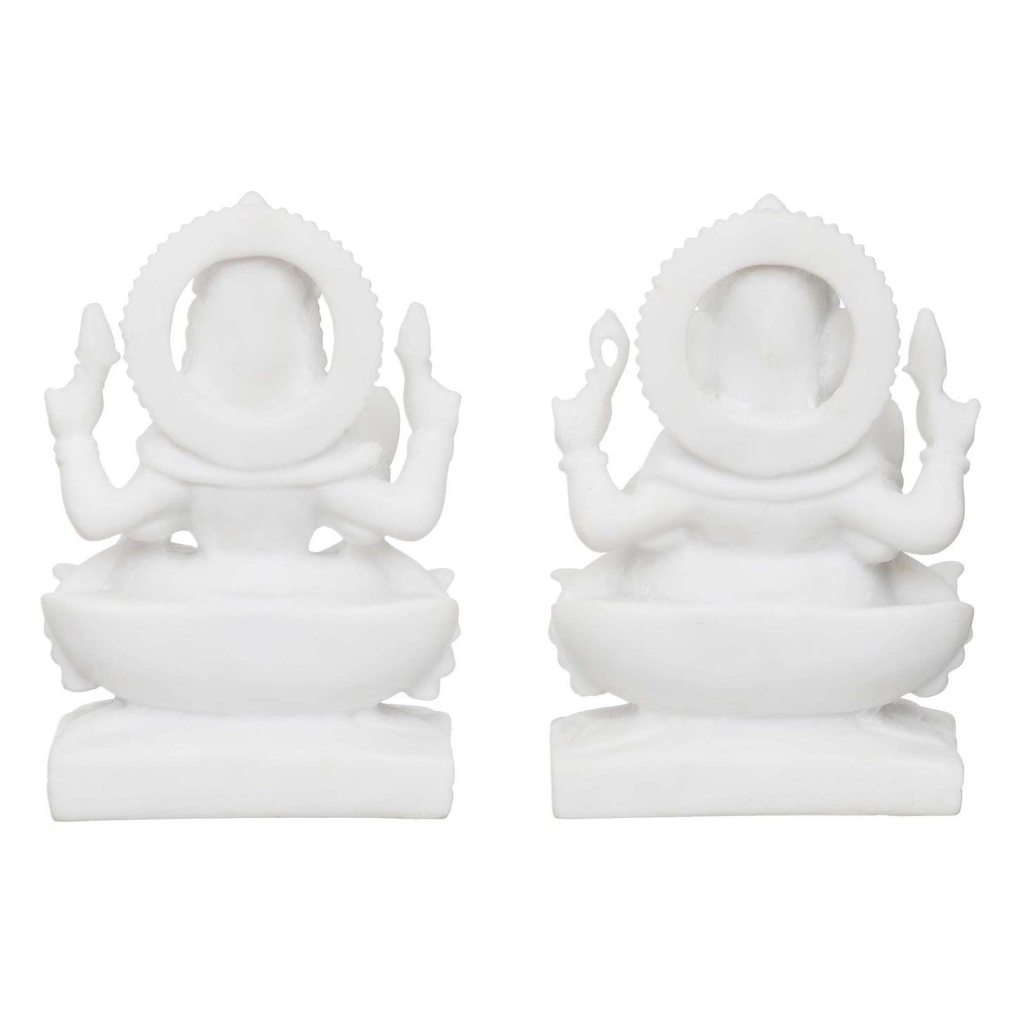 Laxmi Ganesha Idol Marble Murti For Puja Home Diwali Decoration Gifts