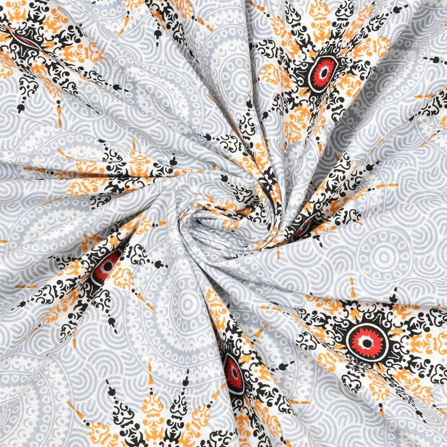 100% Pure Cotton Traditional Printed Bedsheet for Double Bed King Size Bedsheet with 2 Pillow Covers