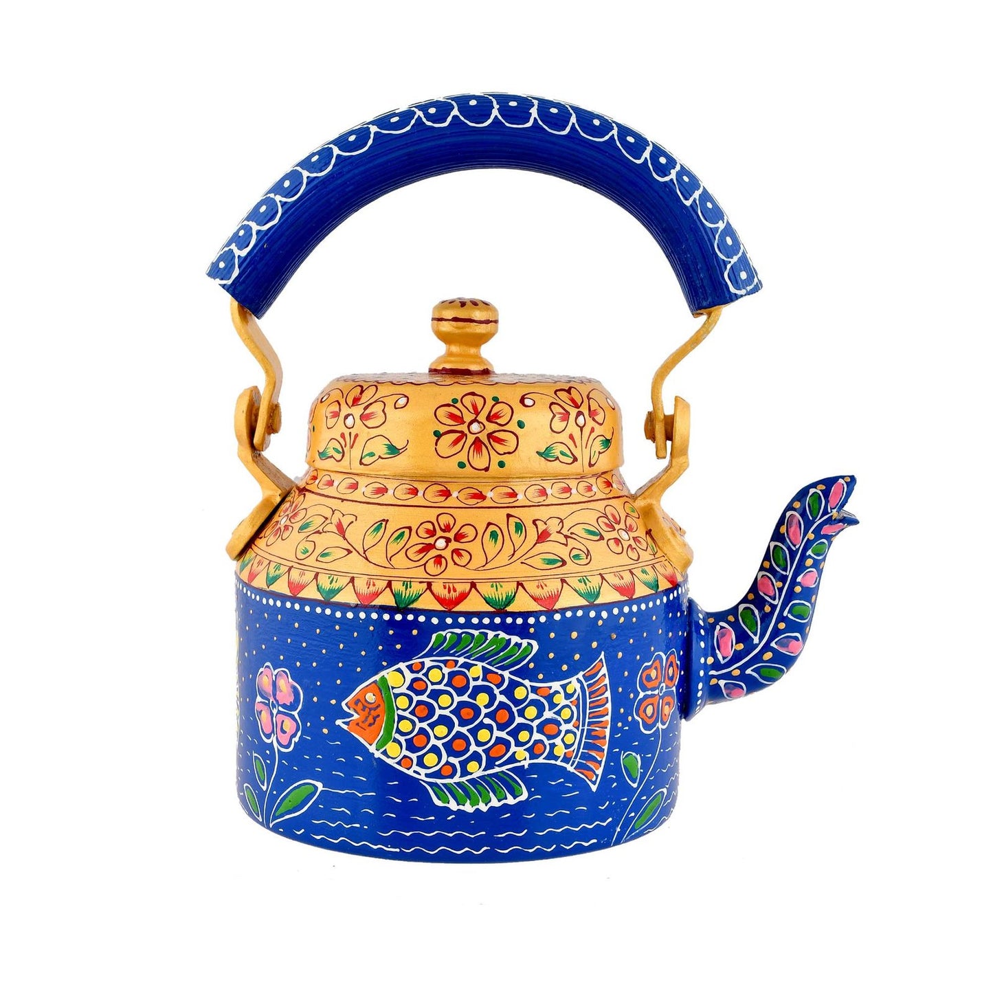 Hand-Painted Aluminium Tea Kettle – 750 ml for kitchen décor Home Décor , Tea Party , Serving