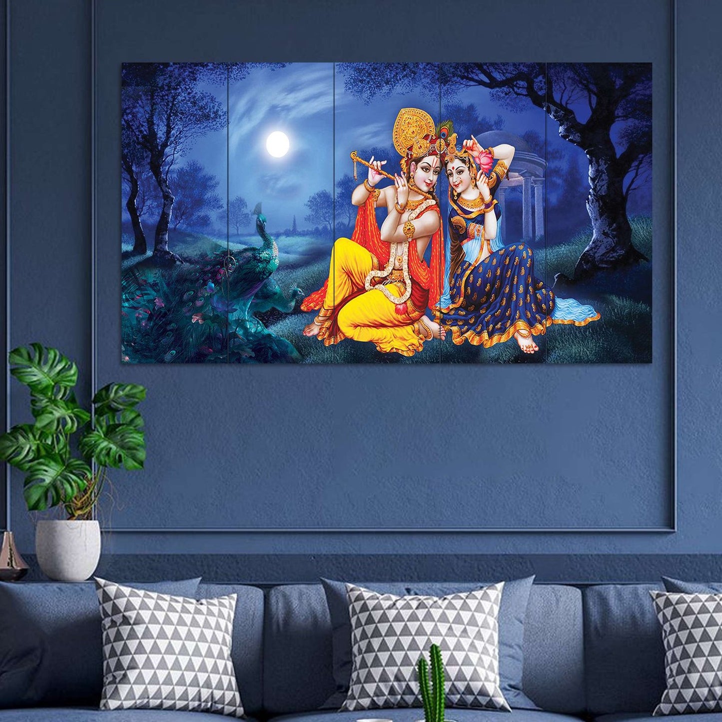 Set Of 5 Wooden Framed Wall Paintings