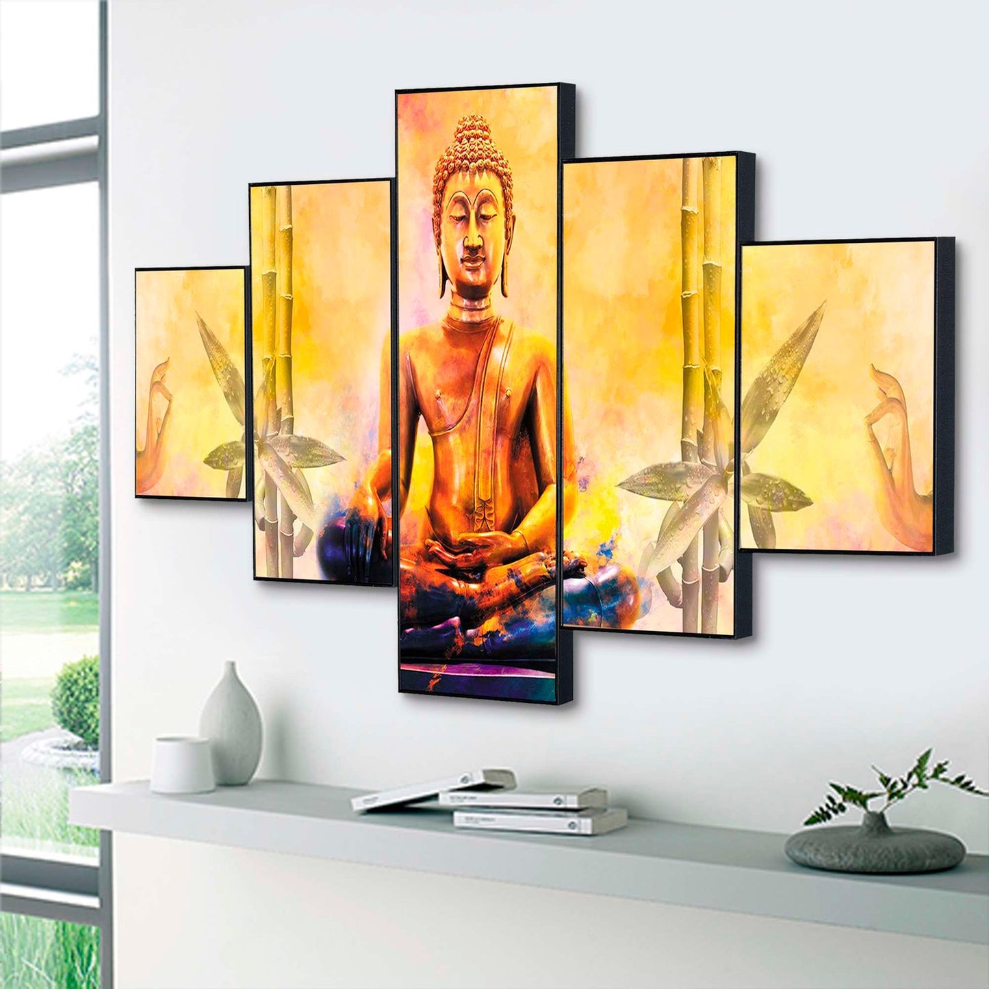 Set Of Five Framed Digital Wall Painting