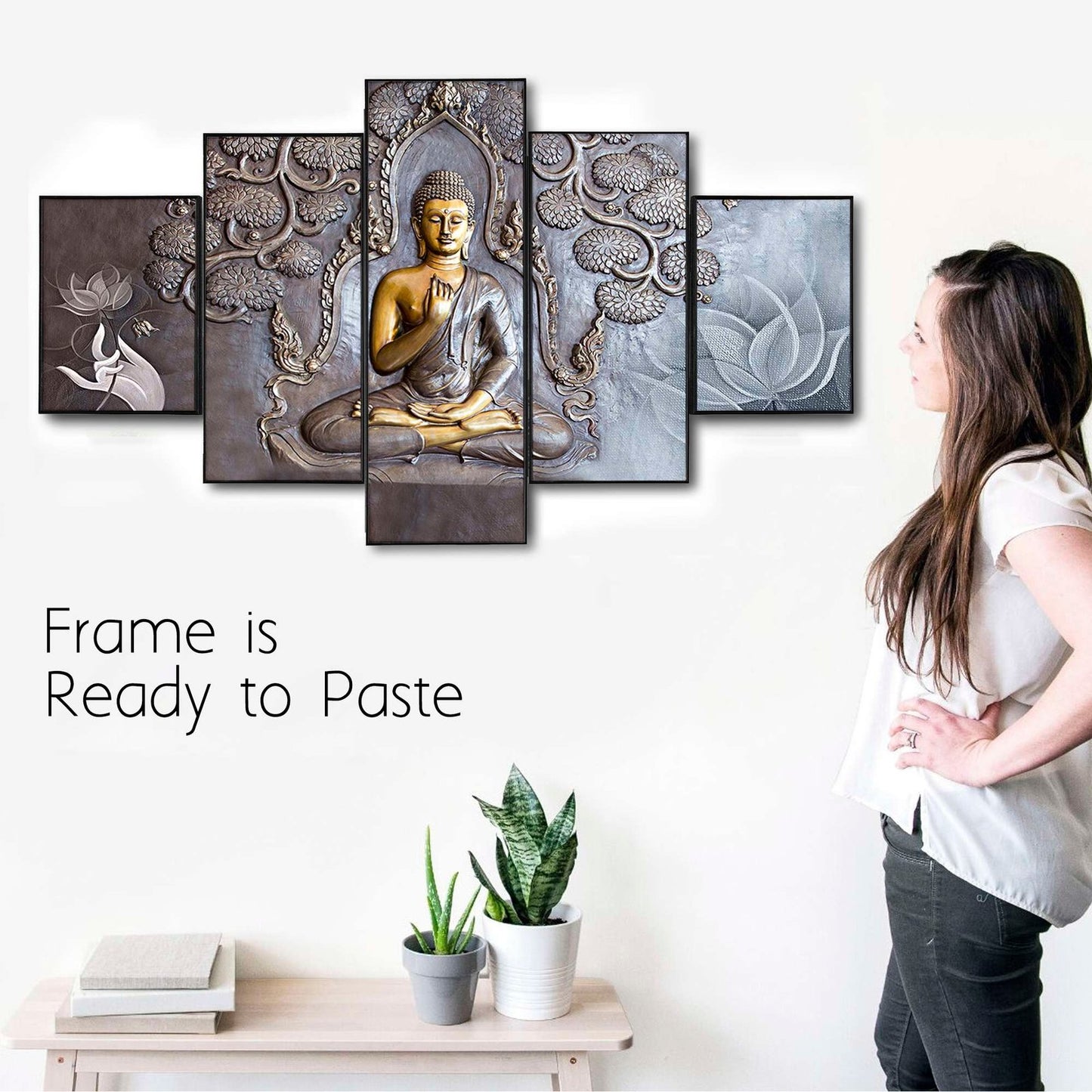 Set Of Five Framed Digital Wall Painting