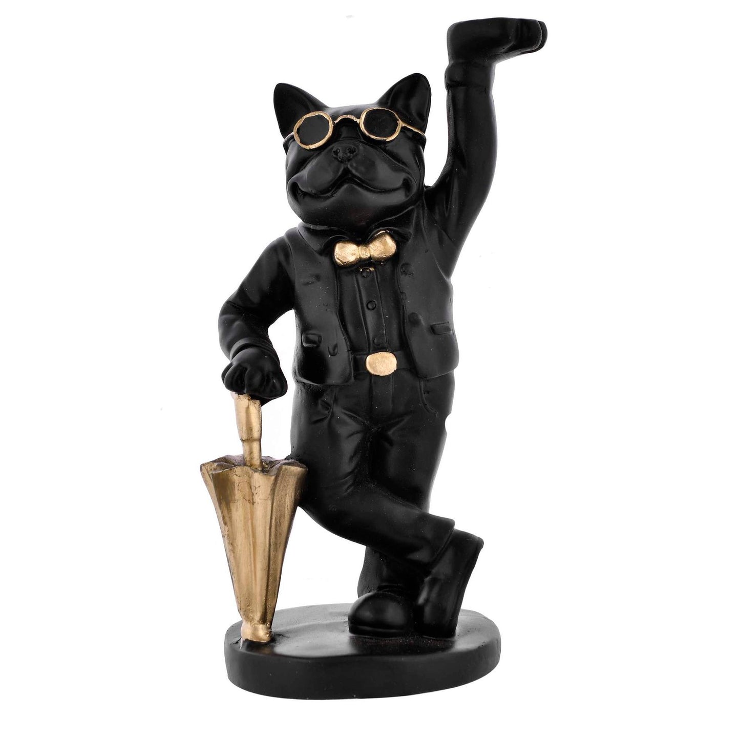 Black Bull Dog Sculpture