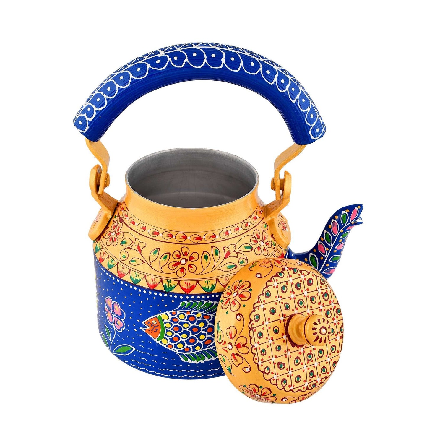 Hand-Painted Aluminium Tea Kettle – 750 ml for kitchen décor Home Décor , Tea Party , Serving